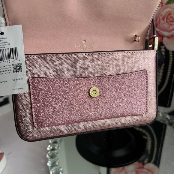 Kate Spade NWT Pink Metallic Crossbody Bag - Picture 4 of 11